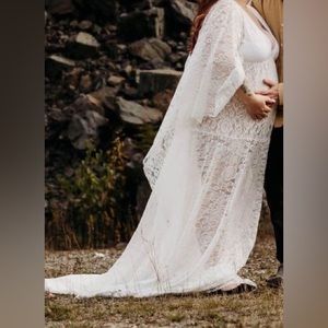 Lace Maternity Photoshoot Dress